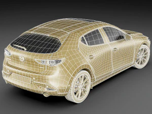 mazda 3 hatchback 2019 3D Model