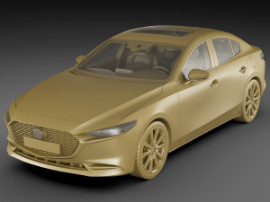 mazda 3 sedan 2020 Modelo 3D