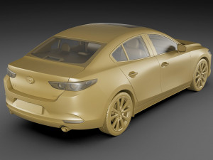 mazda 3 sedan 2020 Modelo 3D