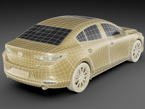 mazda 3 sedan 2020 Modelo 3D