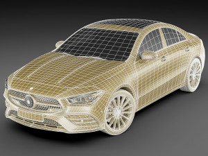 mercedes cla 2020 amg package 3D Model