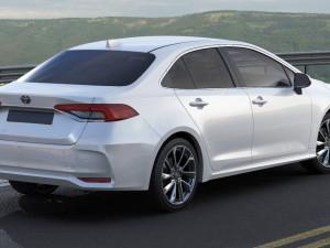 toyota corolla sedan eu 2019 3D Модель