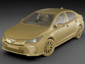 toyota corolla sedan eu 2019 3D Модель