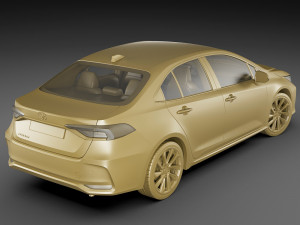 toyota corolla sedan eu 2019 3D Модель