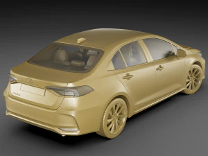 toyota corolla sedan eu 2019 3D Model