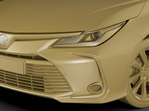 toyota corolla sedan eu 2019 3D Модель