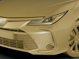 toyota corolla sedan eu 2019 3D Model