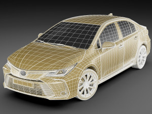 toyota corolla sedan eu 2019 3D Модель
