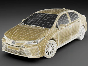 toyota corolla sedan eu 2019 3D Model