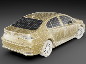 toyota corolla sedan eu 2019 3D Модель