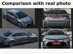 toyota corolla sedan eu 2019 3D Модель