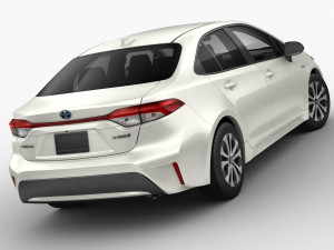 toyota corolla sedan us hybrid 2020 Modèle 3D