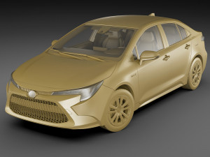 toyota corolla sedan us hybrid 2020 Modèle 3D