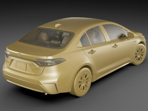 toyota corolla sedan us hybrid 2020 Modèle 3D