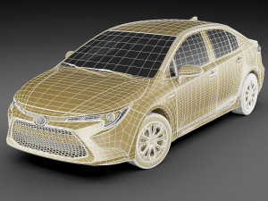 toyota corolla sedan us hybrid 2020 Modèle 3D