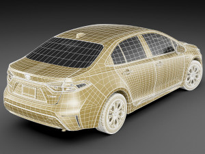 toyota corolla sedan us hybrid 2020 Modèle 3D