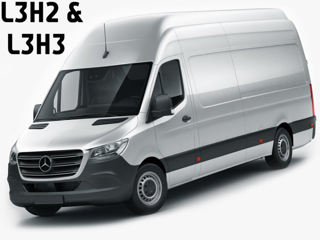mercedes sprinter 2018 long l3h2 l3h3 and l2h3 3D 模型 .c4d .max .obj .3ds .fbx .stl .blend 