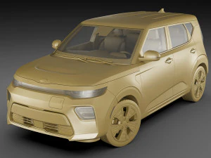kia soul ev 2020 3D Model