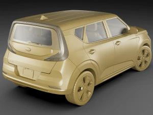 kia soul ev 2020 3D Model