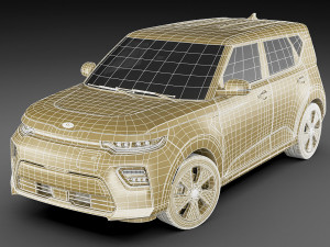 kia soul ev 2020 3D-Modell