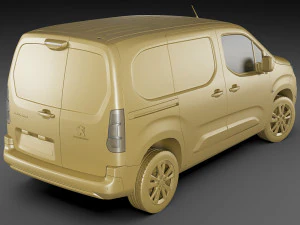 peugeot partner van 2019 3D Model