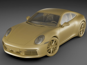 porsche 911 992 coupe 2019 3D Модель