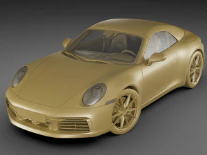 porsche 911 992 cabriolet 2019 3D Model