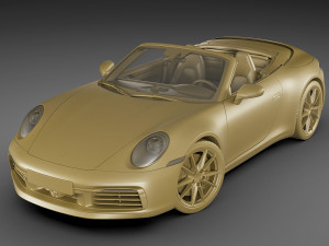 porsche 911 992 cabriolet 2019 3D 模型