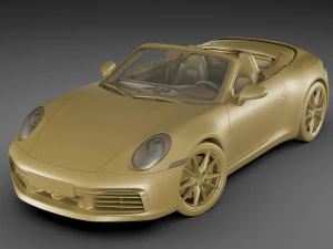 porsche 911 992 cabriolet 2019 3D Model