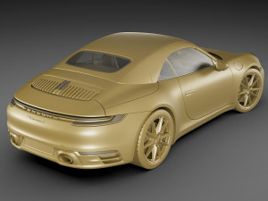 porsche 911 992 cabriolet 2019 3D 模型