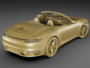 porsche 911 992 cabriolet 2019 3D 模型
