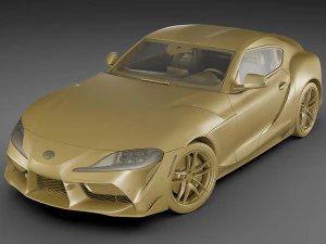 toyota supra 2020 with interior 3D Model