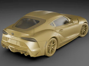 toyota supra 2020 with interior 3D Model