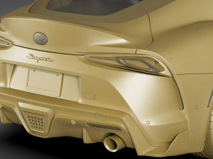 toyota supra 2020 with interior 3D Model