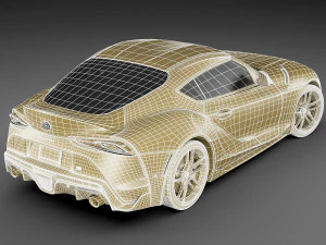 toyota supra 2020 with interior 3D Model