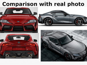 toyota supra 2020 with interior 3D मॉडल