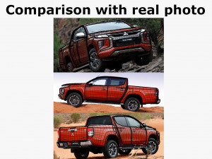 mitsubishi l200 triton 2020 double cab Model 3D