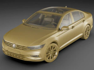 vw passat 2020 3D Model