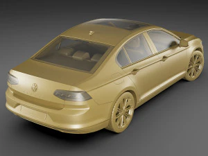vw passat 2020 3D Model