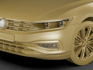 vw passat 2020 3D 模型