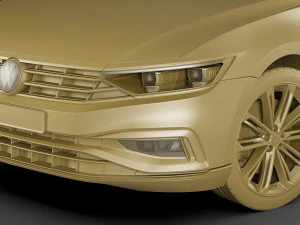 vw passat 2020 3D Model