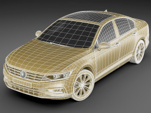 vw passat 2020 3D 模型