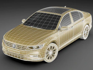 vw passat 2020 3D Model