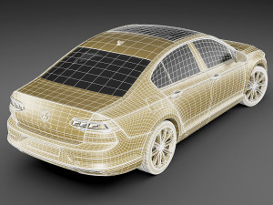 vw passat 2020 3D 模型