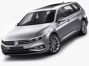 vw passat variant 2020 3D 模型