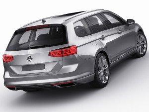 vw passat variant 2020 3D Model