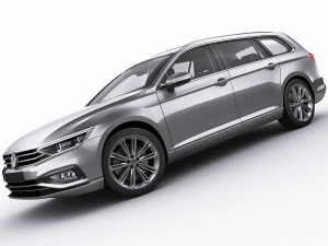 vw passat variant 2020 3D Model