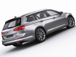 vw passat variant 2020 3D Model