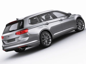vw passat variant 2020 3D Model