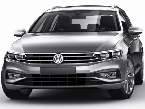 vw passat variant 2020 3D Model
